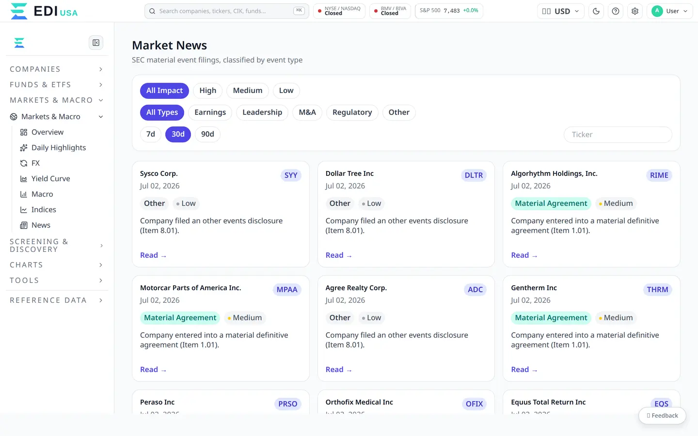 News: EDI Finance Platform